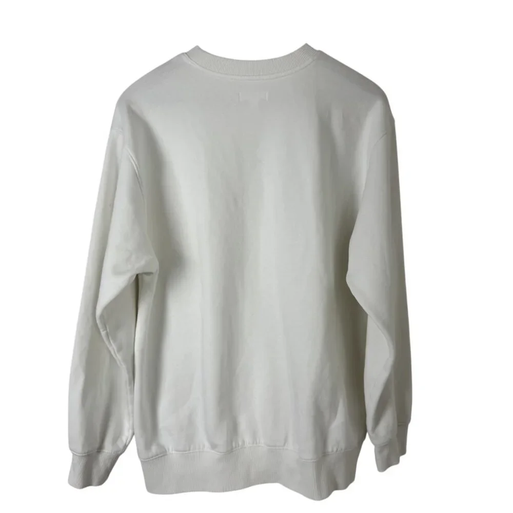 Nordstrom BP. White Sweatshirt Women's Med Casual Minimalist Warm BP487122MI EUC - Picture 4 of 9